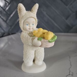 Vintage Department 56 Snowbunnies "A Basket Of Joy"